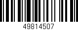 Código de barras (EAN, GTIN, SKU, ISBN): '49814507'
