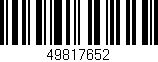 Código de barras (EAN, GTIN, SKU, ISBN): '49817652'