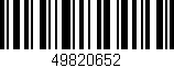 Código de barras (EAN, GTIN, SKU, ISBN): '49820652'