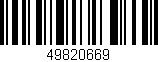 Código de barras (EAN, GTIN, SKU, ISBN): '49820669'