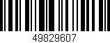 Código de barras (EAN, GTIN, SKU, ISBN): '49829607'