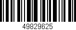 Código de barras (EAN, GTIN, SKU, ISBN): '49829625'