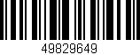 Código de barras (EAN, GTIN, SKU, ISBN): '49829649'