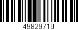 Código de barras (EAN, GTIN, SKU, ISBN): '49829710'