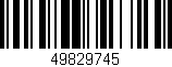 Código de barras (EAN, GTIN, SKU, ISBN): '49829745'