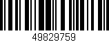Código de barras (EAN, GTIN, SKU, ISBN): '49829759'