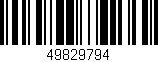 Código de barras (EAN, GTIN, SKU, ISBN): '49829794'