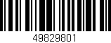 Código de barras (EAN, GTIN, SKU, ISBN): '49829801'
