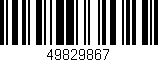 Código de barras (EAN, GTIN, SKU, ISBN): '49829867'