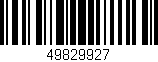 Código de barras (EAN, GTIN, SKU, ISBN): '49829927'
