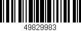 Código de barras (EAN, GTIN, SKU, ISBN): '49829983'