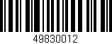 Código de barras (EAN, GTIN, SKU, ISBN): '49830012'