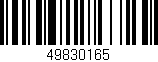 Código de barras (EAN, GTIN, SKU, ISBN): '49830165'