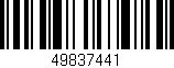 Código de barras (EAN, GTIN, SKU, ISBN): '49837441'