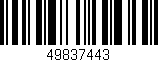 Código de barras (EAN, GTIN, SKU, ISBN): '49837443'