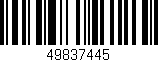 Código de barras (EAN, GTIN, SKU, ISBN): '49837445'