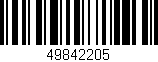 Código de barras (EAN, GTIN, SKU, ISBN): '49842205'