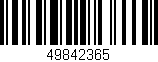 Código de barras (EAN, GTIN, SKU, ISBN): '49842365'