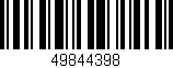 Código de barras (EAN, GTIN, SKU, ISBN): '49844398'