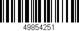 Código de barras (EAN, GTIN, SKU, ISBN): '49854251'
