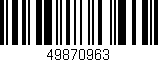Código de barras (EAN, GTIN, SKU, ISBN): '49870963'