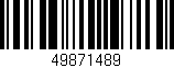 Código de barras (EAN, GTIN, SKU, ISBN): '49871489'