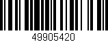 Código de barras (EAN, GTIN, SKU, ISBN): '49905420'