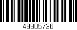 Código de barras (EAN, GTIN, SKU, ISBN): '49905736'