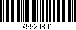 Código de barras (EAN, GTIN, SKU, ISBN): '49929801'
