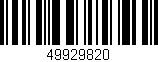 Código de barras (EAN, GTIN, SKU, ISBN): '49929820'