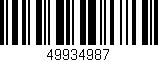 Código de barras (EAN, GTIN, SKU, ISBN): '49934987'