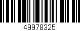 Código de barras (EAN, GTIN, SKU, ISBN): '49978325'