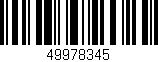 Código de barras (EAN, GTIN, SKU, ISBN): '49978345'