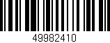 Código de barras (EAN, GTIN, SKU, ISBN): '49982410'