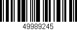 Código de barras (EAN, GTIN, SKU, ISBN): '49989245'