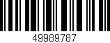Código de barras (EAN, GTIN, SKU, ISBN): '49989787'