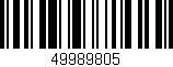 Código de barras (EAN, GTIN, SKU, ISBN): '49989805'