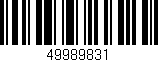 Código de barras (EAN, GTIN, SKU, ISBN): '49989831'