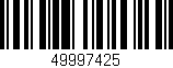 Código de barras (EAN, GTIN, SKU, ISBN): '49997425'