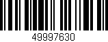 Código de barras (EAN, GTIN, SKU, ISBN): '49997630'