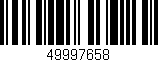 Código de barras (EAN, GTIN, SKU, ISBN): '49997658'