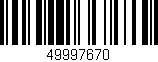 Código de barras (EAN, GTIN, SKU, ISBN): '49997670'