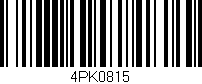 Código de barras (EAN, GTIN, SKU, ISBN): '4PK0815'