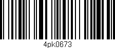 Código de barras (EAN, GTIN, SKU, ISBN): '4pk0673'