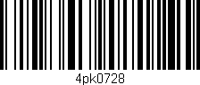 Código de barras (EAN, GTIN, SKU, ISBN): '4pk0728'