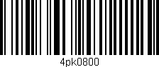 Código de barras (EAN, GTIN, SKU, ISBN): '4pk0800'