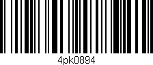 Código de barras (EAN, GTIN, SKU, ISBN): '4pk0894'