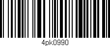 Código de barras (EAN, GTIN, SKU, ISBN): '4pk0990'