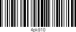 Código de barras (EAN, GTIN, SKU, ISBN): '4pk910'