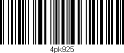 Código de barras (EAN, GTIN, SKU, ISBN): '4pk925'